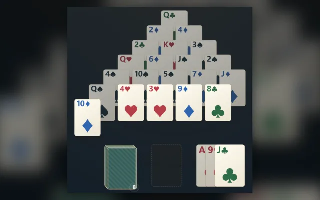 Pyramid Solitaire gameplay screenshot